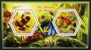 CHAD - 2014 - Frogs & Toads - Perf 2v Sheet #2 - M N H -Private Issue