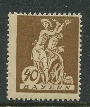 Bavaria -Scott 243 - Electricity & Water Wheel -1920 - MLH - 40pf Stamp