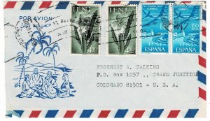 Ifni 1968 Sidi cancel on airmail cover to the U.S.