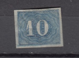 J43867 JLStamps 1854 brazil used #37 blue numeral