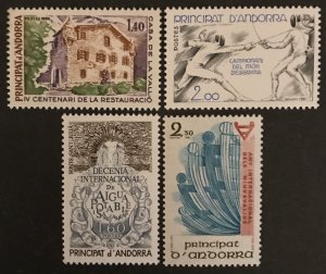 Andorra(FR) 1980-81 #283,290,292,293 MNH CV $3.40