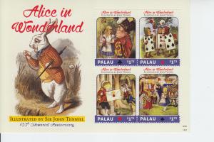 2014 Palau Alice in Wonderland I MS4 (Scott 1223) MNH