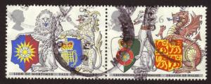 Great Britain 1998 Sc#1798-99, SG#2028-29 26p Arms, Heraldry USED.