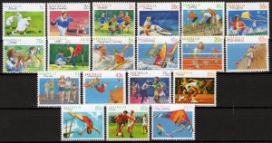 ZAYIX Australia 1106-1124 MNH Sports Tennis Soccer Diving Games 071423S180