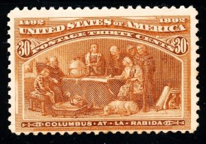 USAstamps Unused FVF US 1893 Columbian Expo Scott 239 OG MNH SCV $675