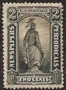 US PR  9 Mint 1875 2c blk Newspaper Stamp CV $300 VF