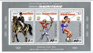 Mauritania 1990 Perf. Olympic Games Barcelona 92 Custom Block 2 N° 970 - 975 BL