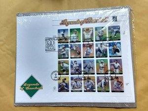 KAPPYS USA 2000 LEGENDS OF BASEBALL LARGE FIRST DAY COVER  FS2071