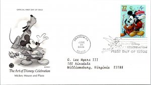 FDC 2005 SC #3612-3915 Mickey Mouse & Pluto - Anaheim CA - Single - J2890