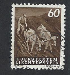 LIECHTENSTEIN SC# 255 FVF/U 1951