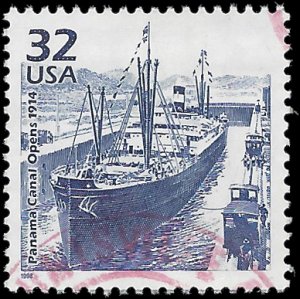 #3183f 32c 1910s Panama Canal Opens 1914 1998 Used