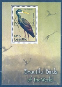 Lesotho 2007 Birds Heron S/S MNH