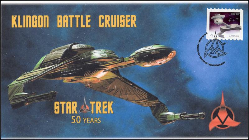 2016, Canada FDC, Star Trek, Klinon Battle Cruiser, 16-019