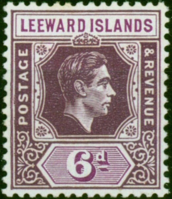 Leeward Islands 1938 6d Deep Dull Purple & Bright Purple SG109 Fine LMM