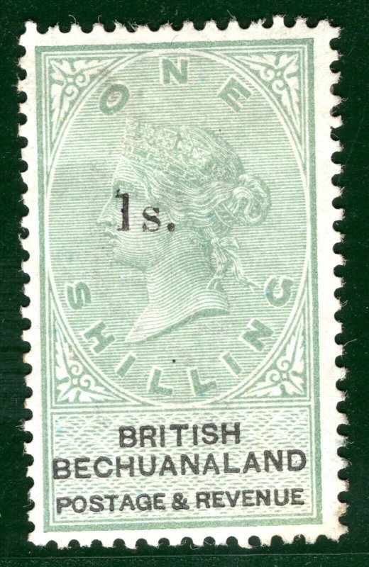 BRITISH BECHUANALAND QV Stamp SG.28 1s/1s Green (1888) Mint MM Cat £250 PIBLUE46