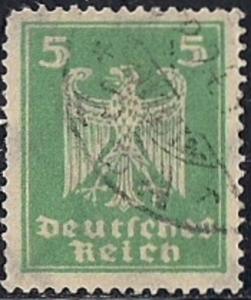 Germany #331 5pf German Eagle, Light Green, used VF