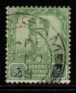 MALAYA JOHORE SG105 1928 2c GREEN FINE USED