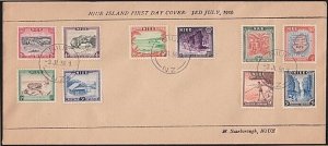 NIUE 1950 definitive set on locally printed commem FDC.....................A8842