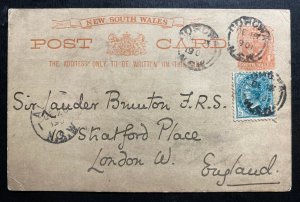 1901 Cowowa Australia Postal Stationery Postcard cover To London England