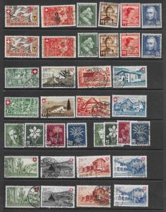 Switzerland B110-1,B146-9,B174-7 plus more used f-vf, see desc. 2019 CV $149.35