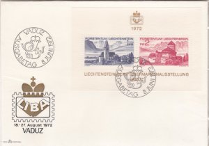 Liechtenstein 1972 LIBA Stamps Pic Slogan Cancels Town Stamps FDC Cover Ref30024