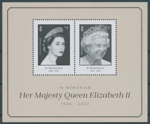 Pitcairn Islands 2023 MNH Royalty Stamps Queen Elizabeth II in Memoriam 2v M/S