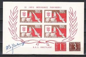 Belgium, 1960 Boy Scouts Rocket Mail, Presentation Card signed by DR. Bruijn. ^