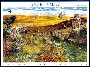 SCOTT  3802  ARCTIC TUNDRA  37¢  SHEET OF 10  MNH