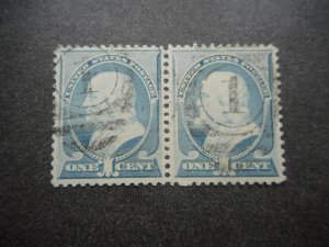 # 212 F-VF Used Pair with 1 in Circle Cancel