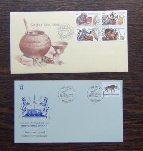 Bophuthatswana 1979 1980 FDC x 10 Beer Boxing IYC Platinum Beer Boxing Birds  