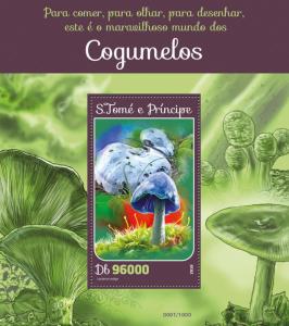 Sao Tome & Principe 2016 MNH Mushrooms 1v S/S Cogumelos Fungi Nature Stamps