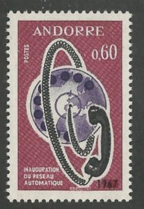 Andorra-French # 176  Automatic Telephones   (1) Mint NH