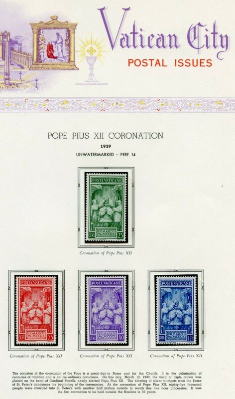 VATICAN CITY LOT OF MINT NEVER HINGED & HINGED STAMPS