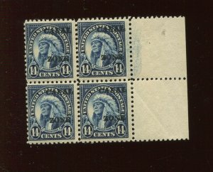 Canal Zone 77 American Indian Overprint Mint Block of 4 Stamps (By 862)