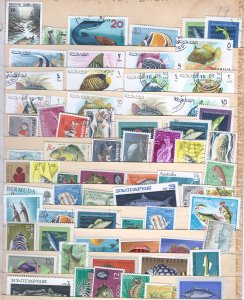 68 WW FISH ON STAMPS STARTS AT A LOW PRICE!