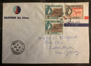 1960 Tortola British Virgin Islands  Cover To Easton NJ USA Eastern Airlines