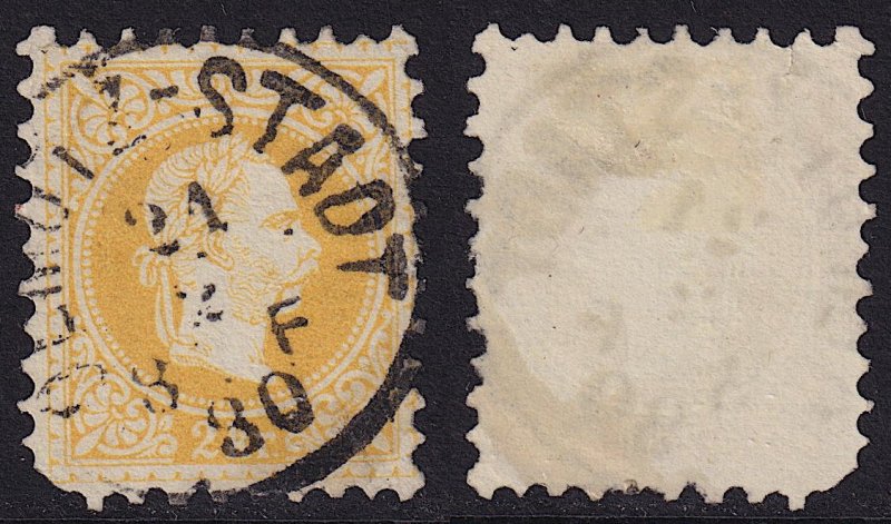 Austria - 1876 - Scott #34 - used - OLMÜTZ-STADT pmk Czech Republic