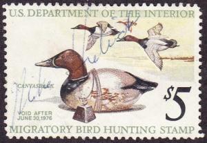 RW42 1975 Federal Duck Stamp Used F-VF