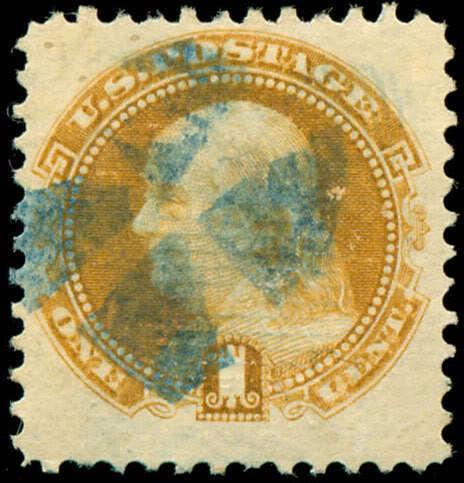 momen: US Stamps #112 Used blue Cork Cancel 