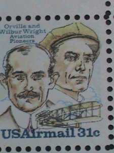 ​UNITED STATES-1979-SC#C91-2-WRIGHT BROTHERS MNH BLOCK STAMPS VERY FINE