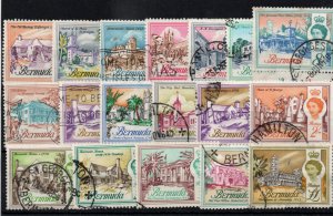 Bermuda 1962-68 QEII good used set SG163-179 WS38762