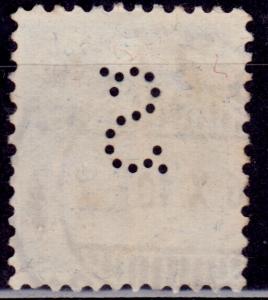 Switzerland, 1908, Helvetia, 25c, perfin, sc#133, used