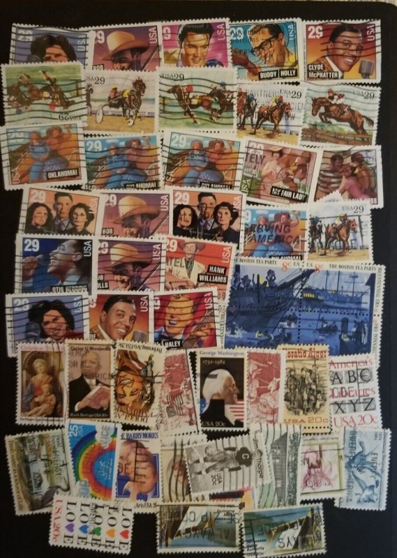 US Vintage Postage Stamp Lot Collection Used T3211