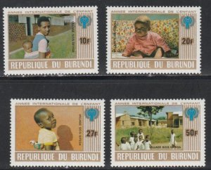 Burundi # 557-560, International Year of the Child, Perf Set, Mint NH, 1/2 Cat.