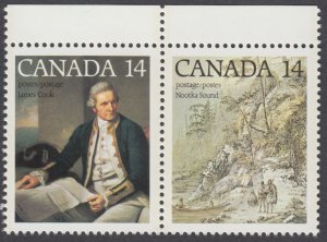 Canada - #764a Captain Cook Se-tenant Pair - MNH