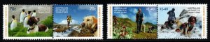 AUSTRALIAN ANTARCTIC TERR SG253/6 2015 THE DOGS THAT SAVED MACQUARIE ISLAND MNH