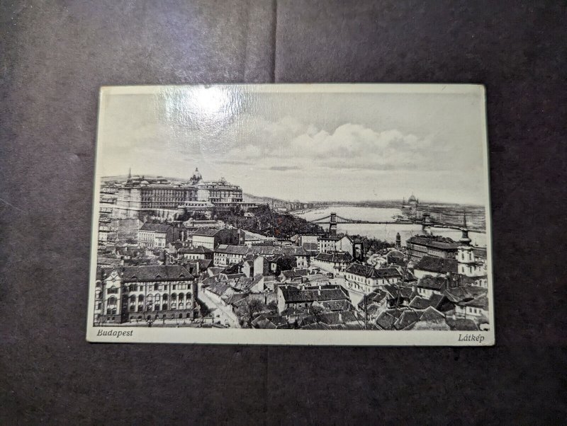 1930 Hungary RPCP Postcard Cover Budapest to Ismailia Egypt