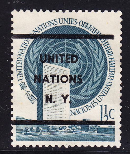 United Nations 1951 Number 2 Pre-Cancel New York FINE/VF/NH(**)