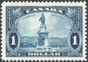 Canada SC#227 $1.00 Champlain Monument, Quebec (1935) MNH