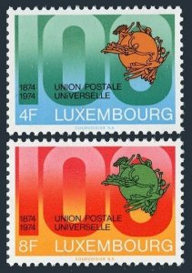 Luxembourg 551-552,MNH.Michel 889-890, UPU-100,1974.